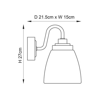 Endon 77088 - Vannitoa seinavalgusti ASHBURY 1xE14/4W/230V IP44 läikiv kroom
