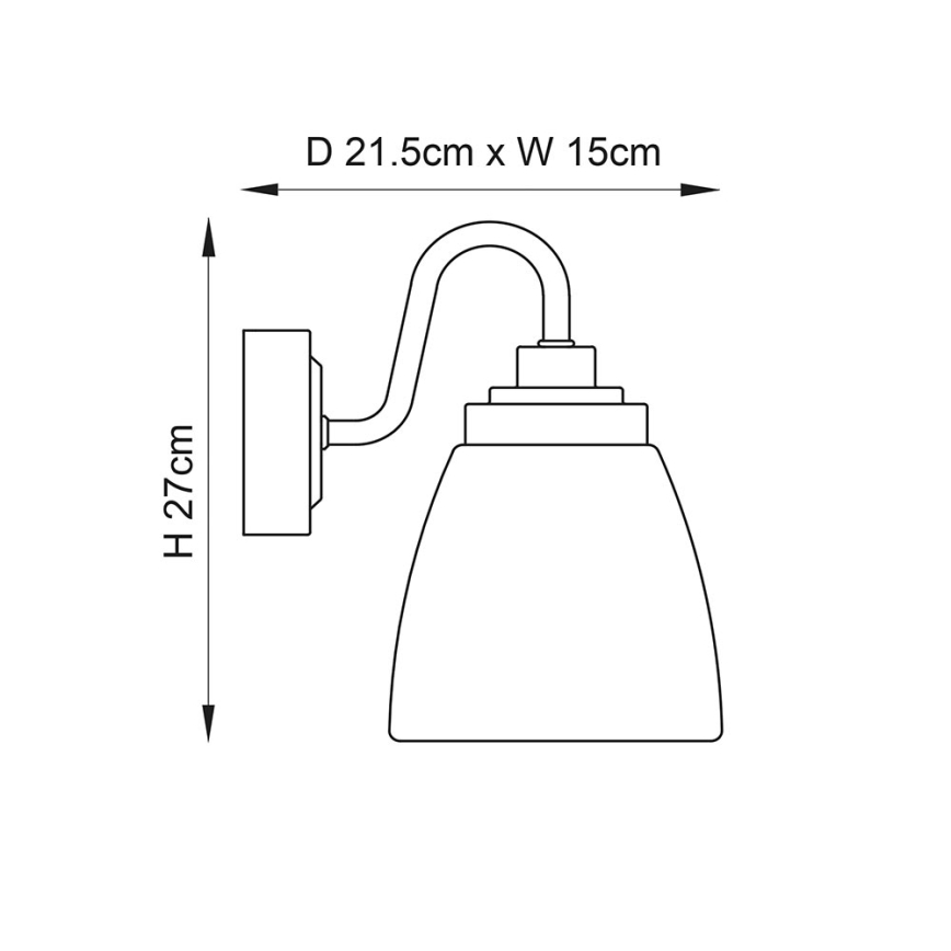 Endon 77088 - Vannitoa seinavalgusti ASHBURY 1xE14/4W/230V IP44 läikiv kroom
