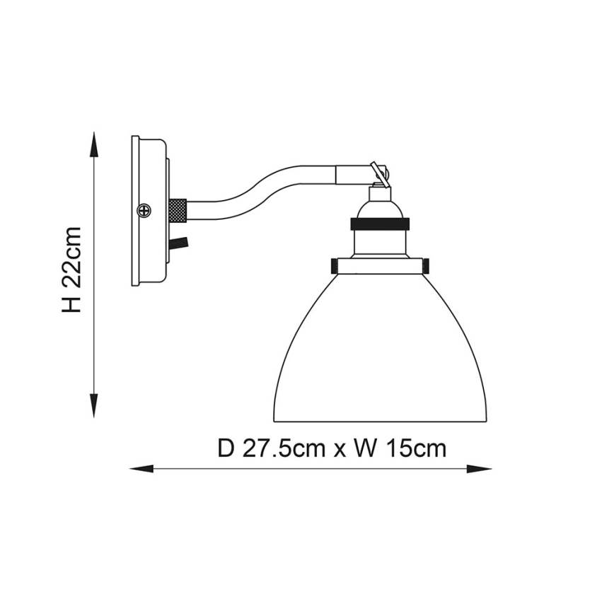 Endon 77273 - Kohtvalgusti seinale HANSEN 1xE14/40W/230V messing