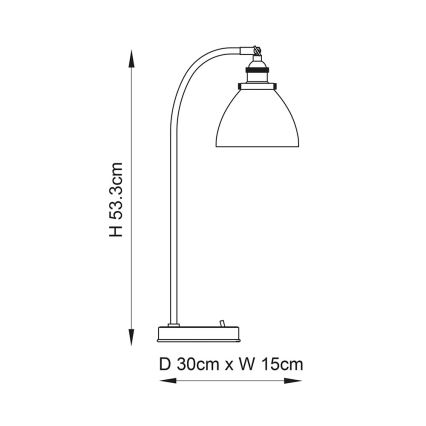 Endon 77861 - Laualamp HANSEN 1xE27/40W/230V vask