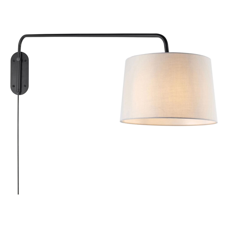 Endon 79380 - Seinavalgusti CARLSON 1xE27/40W/230V hall/must