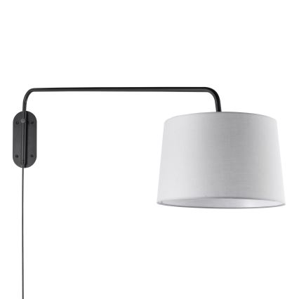 Endon 79380 - Seinavalgusti CARLSON 1xE27/40W/230V hall/must