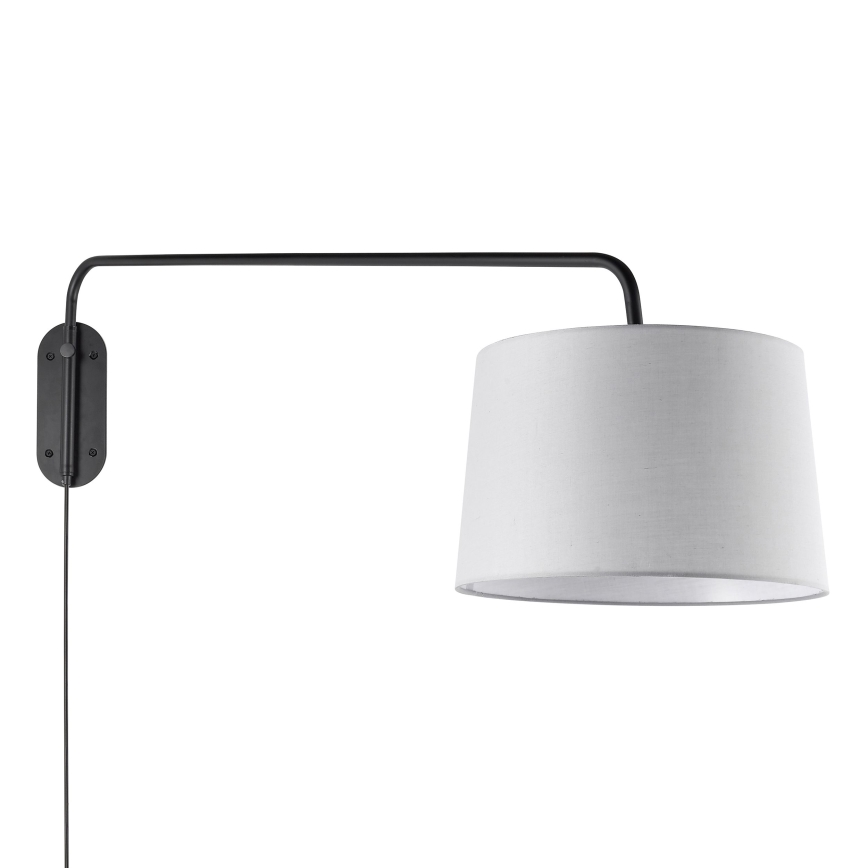 Endon 79380 - Seinavalgusti CARLSON 1xE27/40W/230V hall/must