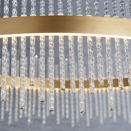 Endon 81908 - LED reguleeritav ripplamp kaablil ADRIEL LED/58W/230V 3000K läbipaistev/kuldne, läbimõõt 70 cm