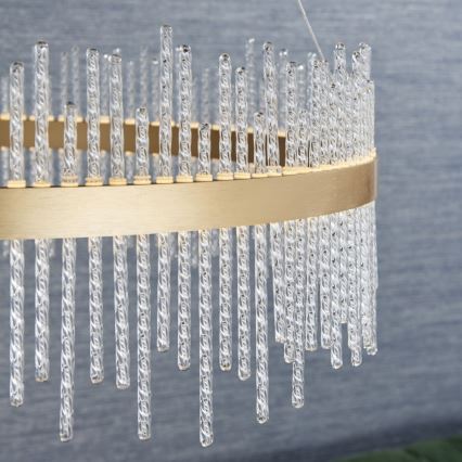 Endon 81908 - LED Hämardatav lühter ADRIEL LED/58W/230V 3000K d. 70 cm kuldne/läbipaistev