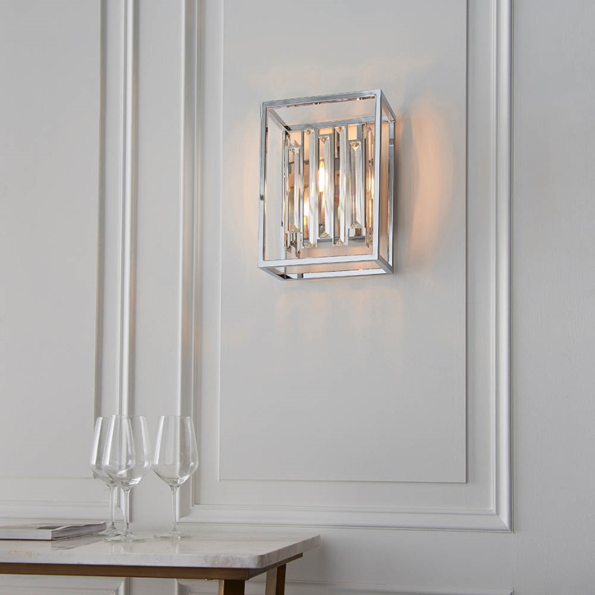 Endon 81932 - Seinavalgusti ACADIA 1xE14/40W/230V läikiv kroom