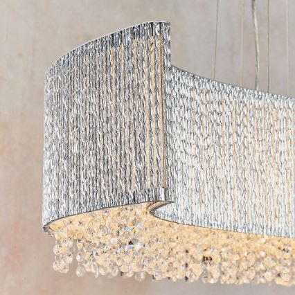 Endon 81979 - Kaablil riputatav kristallkroonlühter GALINA 8xG9/25W/230V läikiv kroom