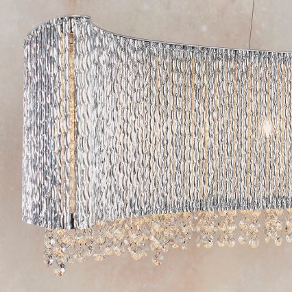 Endon 81979 - Kaablil riputatav kristallkroonlühter GALINA 8xG9/25W/230V läikiv kroom