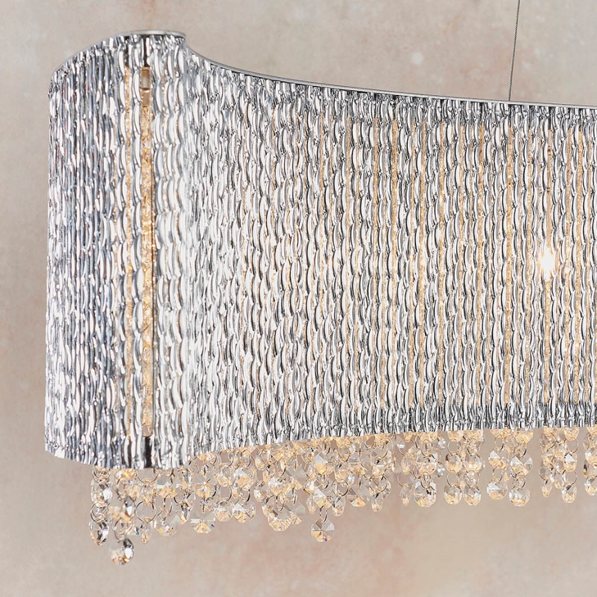 Endon 81979 - Kaablil riputatav kristallkroonlühter GALINA 8xG9/25W/230V läikiv kroom