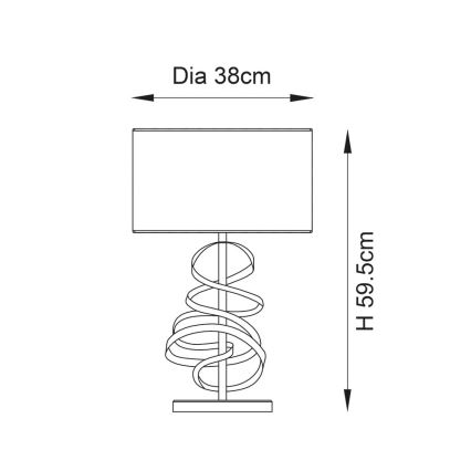 Endon 82071 - Laualamp 1xE27/10W/230V valge/messing/must