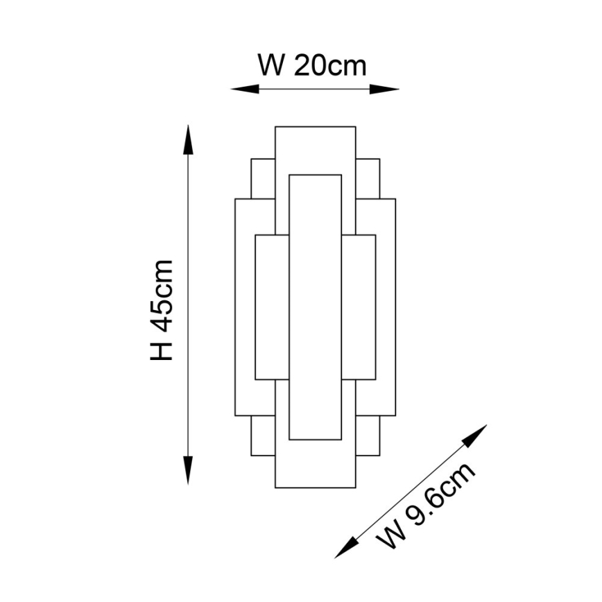 Endon 90452 - Seinavalgusti ALZARE 2xG9/3W/230V kuldne