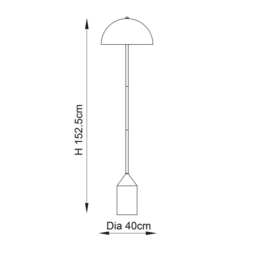Endon 90521 - Põrandalamp NOVA 1xE27/60W/230V messing