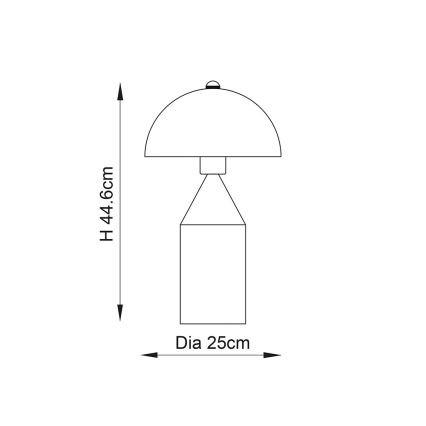 Endon 90522 - Laualamp NOVA 1xE27/60W/230V messing