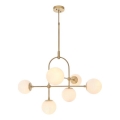 Endon 90842 - Varrega ripplühter ONTARIO 6xE14/7W/230V messing/valge