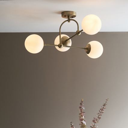 Endon 90843 - Pinnapealne laelühter ONTARIO 4xE14/7W/230V messing