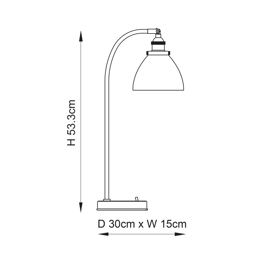 Endon 91740 - Laualamp HANSEN 1xE14/40W/230V matt kroom
