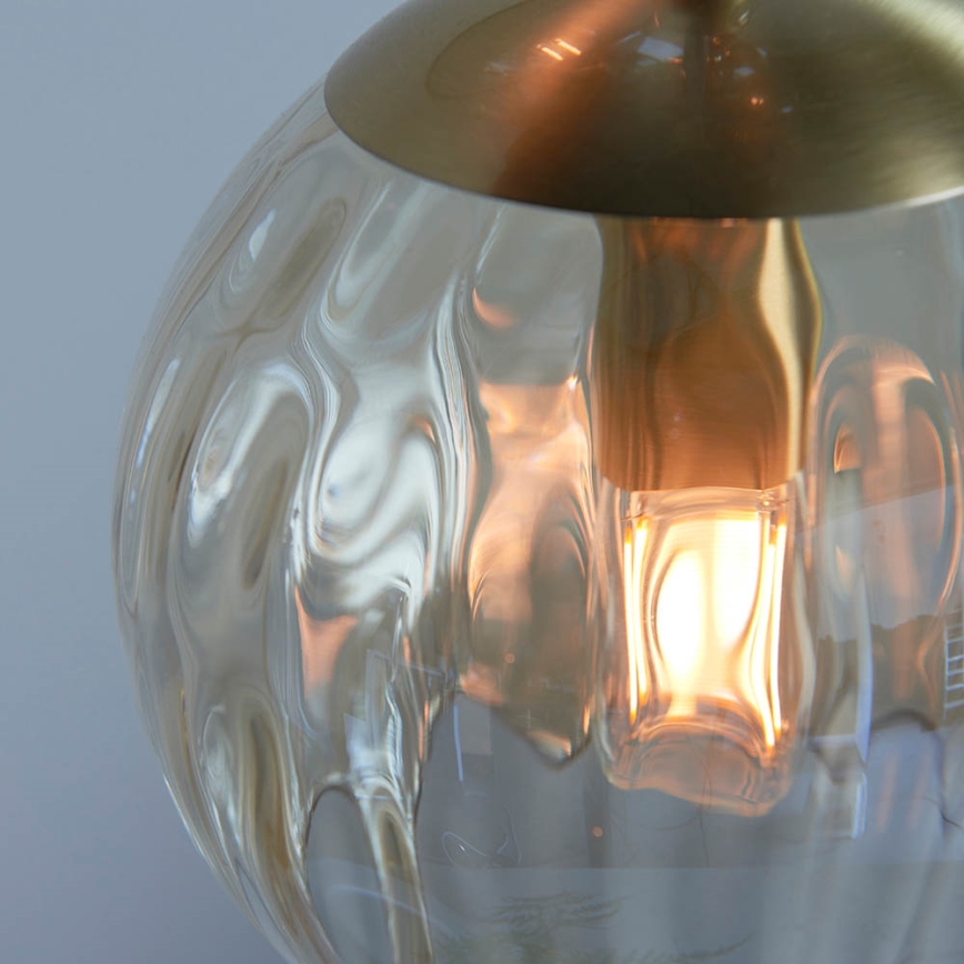 Endon 91971 - Ripplamp kaablil DIMPLE 3xE14/7W/230V kuldne/suitsune beež