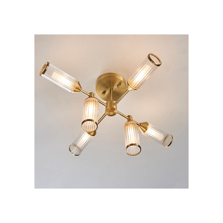 Endon 92213 - varrega rippvalgusti 6xG9/3W/230V messing
