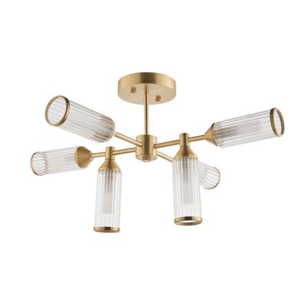 Endon 92213 - varrega rippvalgusti 6xG9/3W/230V messing