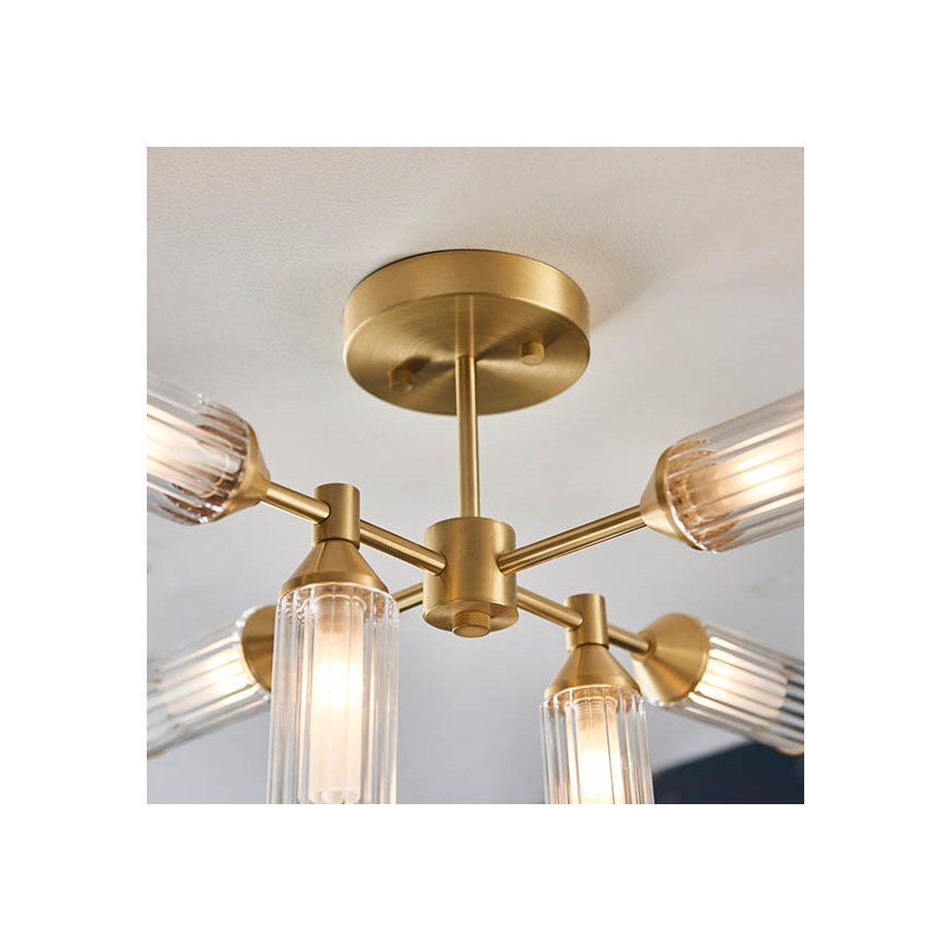 Endon 92213 - varrega rippvalgusti 6xG9/3W/230V messing