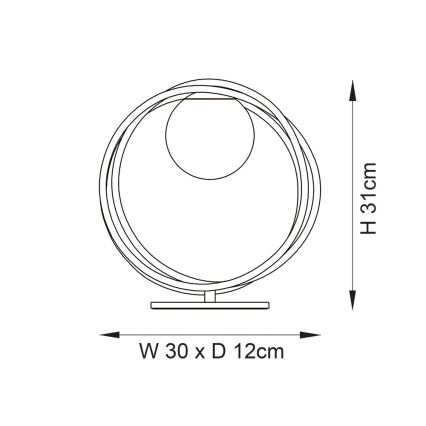 Endon 92491 - Laualamp EMILIO 1xG9/3W/230V kuldne/valge
