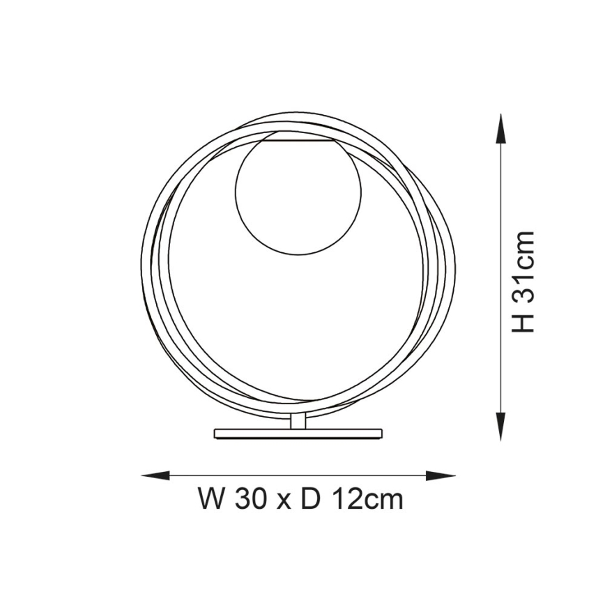 Endon 92491 - Laualamp EMILIO 1xG9/3W/230V kuldne/valge