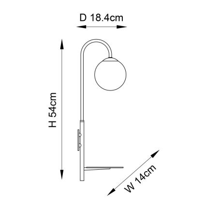 Endon 92726 - HALO seinalamp 1xG9/3W/230V must/valge