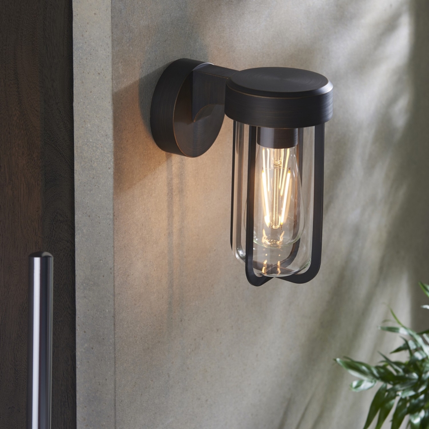 Endon 92857 - Vannitoa seinavalgusti 1xE27/6W/230V IP44 pronks/must