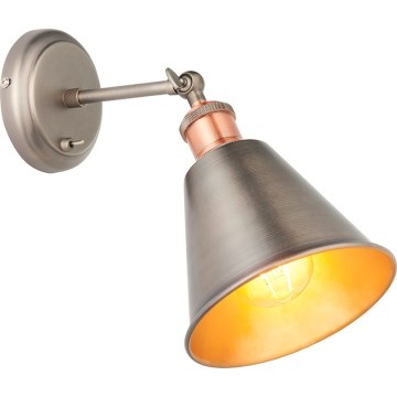 Endon 92866 - Seinale paigaldatav suunavalgusti HAL 1xE27/10W/230V matistatud kroom/vask