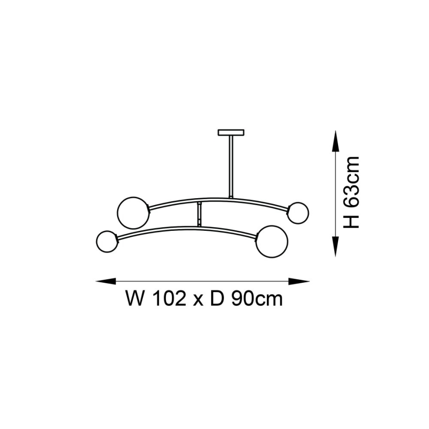 Endon 92940 - varrega rippvalgusti BALANCE 4xG9/3W/230V must