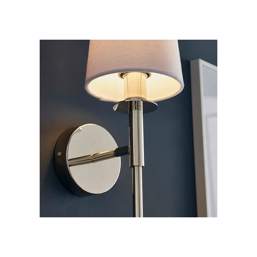 Endon 92949 - Seinavalgusti 1xE14/6W/230V valge/läikiv kroom