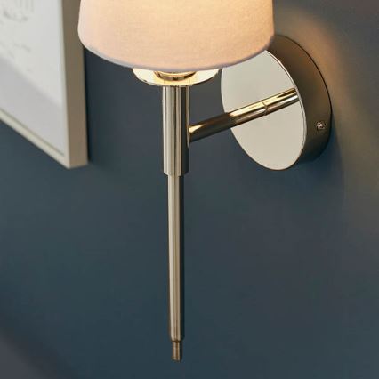 Endon 92949 - Seinavalgusti 1xE14/6W/230V valge/läikiv kroom