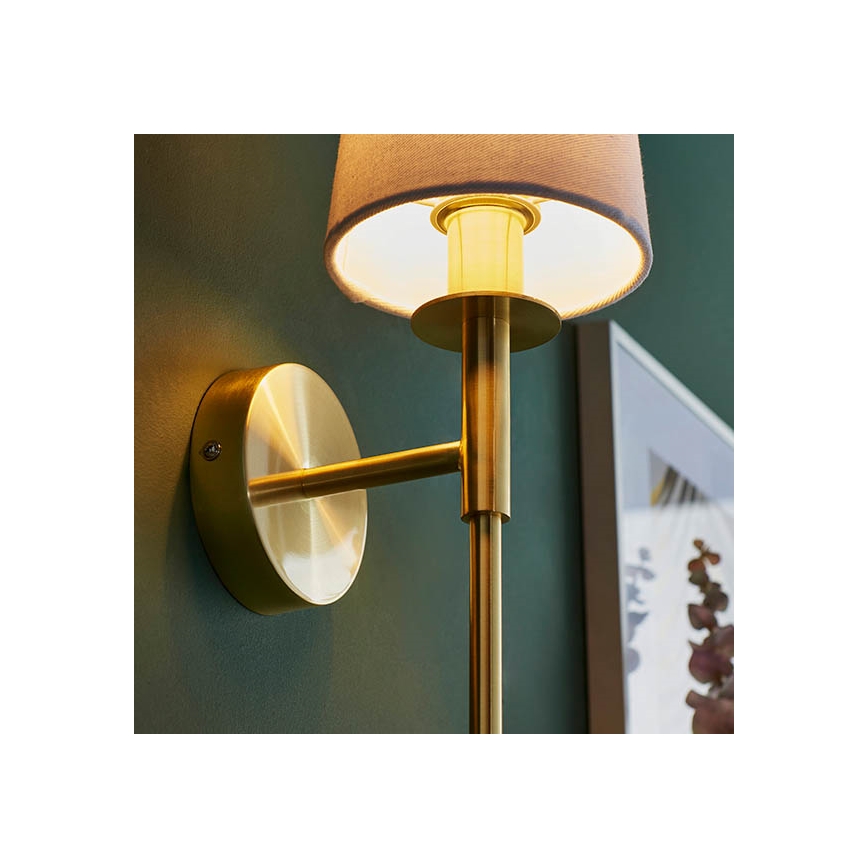 Endon 92955 - seinavalgusti 1xE14/6W/230V valge/kuldne