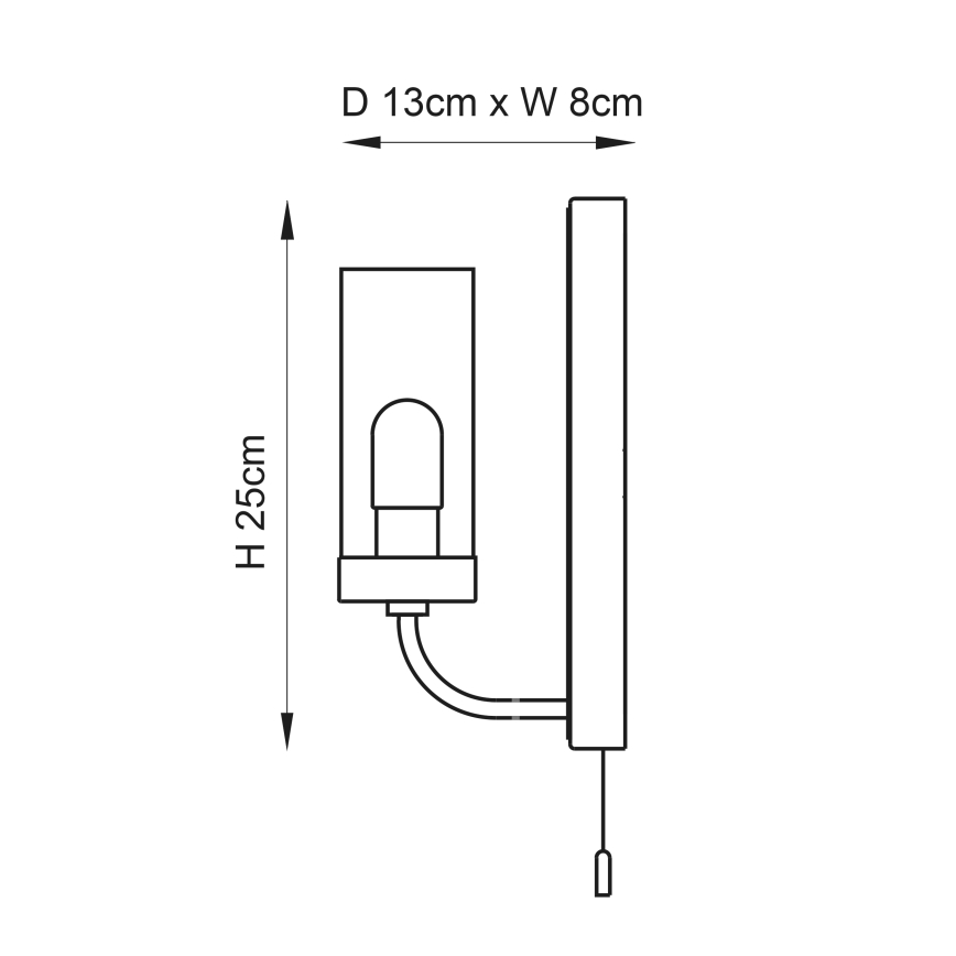 Endon 92960 - Vannitoa seinavalgusti EDREA 1xG9/3W/230V IP44 läikiv kroom