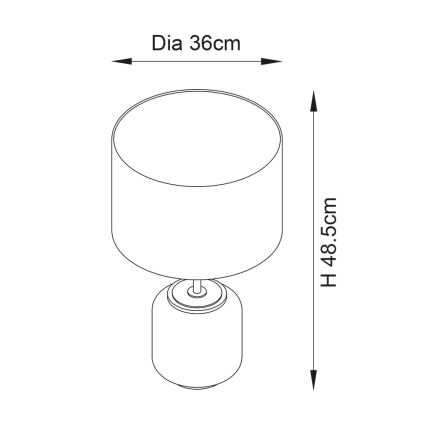 Endon 93067 - Laualamp ZINNIA 1xE27/10W/230V sinine/kuldne