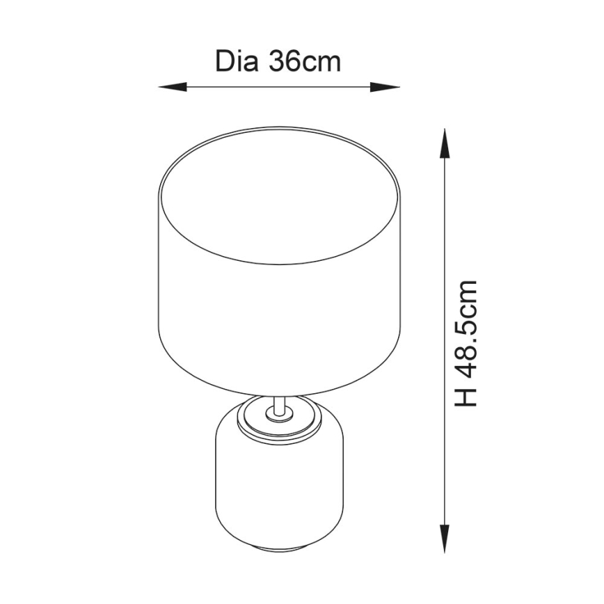 Endon 93067 - Laualamp ZINNIA 1xE27/10W/230V sinine/kuldne