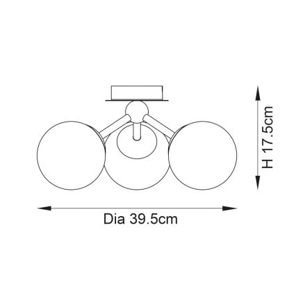 Endon 93489 - Vannitoa pinnapealne lühter FRIO 3xG9/3W/230V IP44 must
