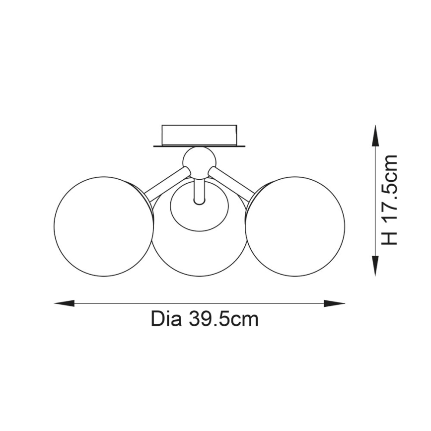 Endon 93489 - Vannitoa pinnapealne lühter FRIO 3xG9/3W/230V IP44 must