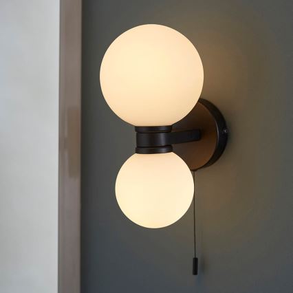 Endon 93523 - Vannitoa seinavalgusti PULSA 2xG9/3W/230V IP44 must