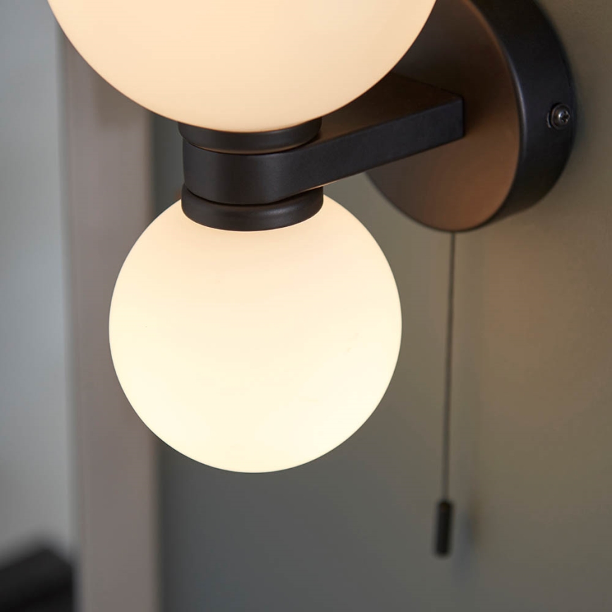 Endon 93523 - Vannitoa seinavalgusti PULSA 2xG9/3W/230V IP44 must