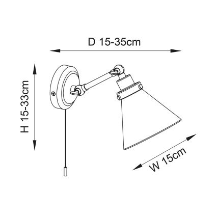 Endon 93854 - Vannitoa kohtvalgusti seinale FARADAY 1xG9/3W/230V IP44 kuldne