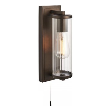 Endon 94077 - Seinavalgusti vannituppa TAYLOR 1xE27/10W/230V IP44 pruun
