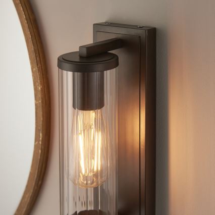 Endon 94077 - Seinavalgusti vannituppa TAYLOR 1xE27/10W/230V IP44 pruun