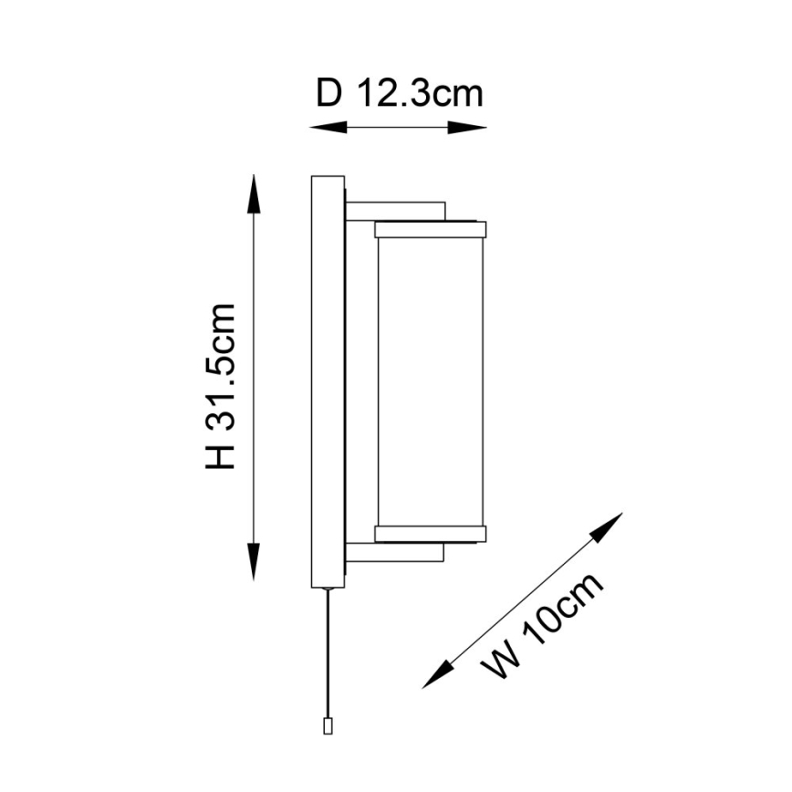 Endon 94077 - Seinavalgusti vannituppa TAYLOR 1xE27/10W/230V IP44 pruun