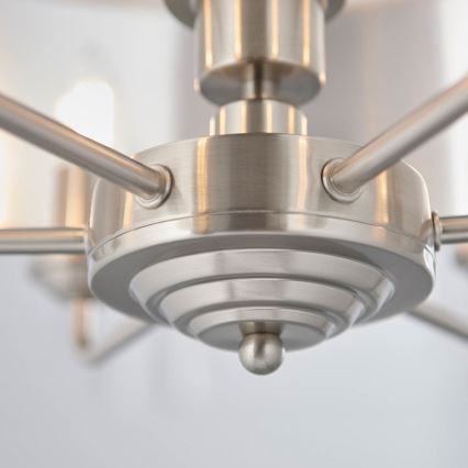 Endon 94357 - ketiga ripplühter HIGHCLERE 6xE14/40W/230V läbimõõt 55 cm beež/mattkroom
