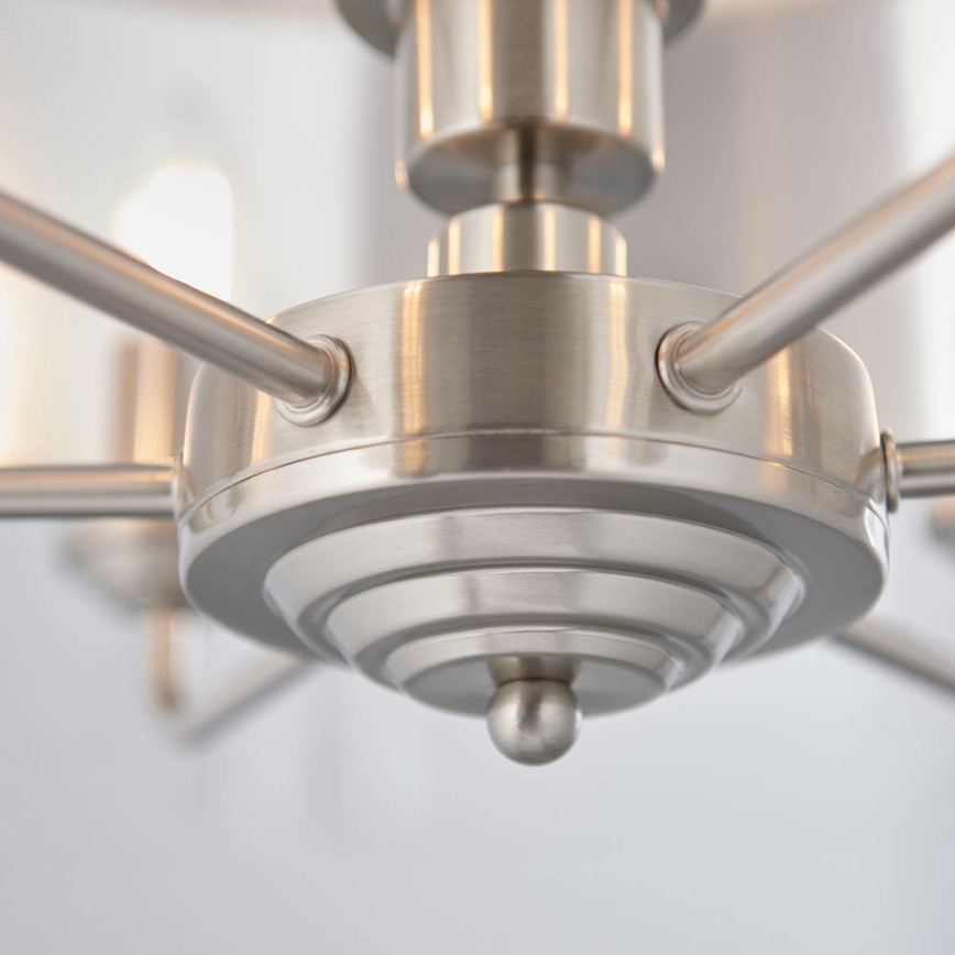 Endon 94357 - ketiga ripplühter HIGHCLERE 6xE14/40W/230V läbimõõt 55 cm beež/mattkroom