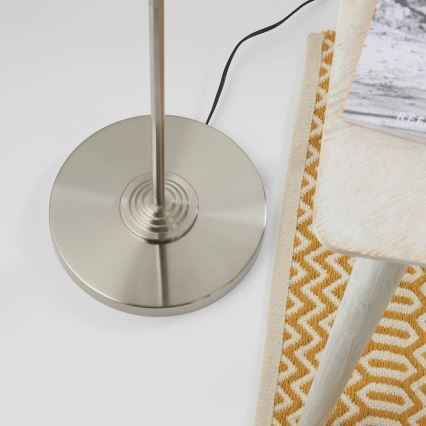 Endon 94359 - Põrandalamp HIGHCLERE 3xE14/40W/230V beež/läikiv kroom d. 47 cm