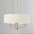 Endon 94361 - Lühter HIGHCLERE 3xE14/40W/230V beež/matt kroom d. 45 cm