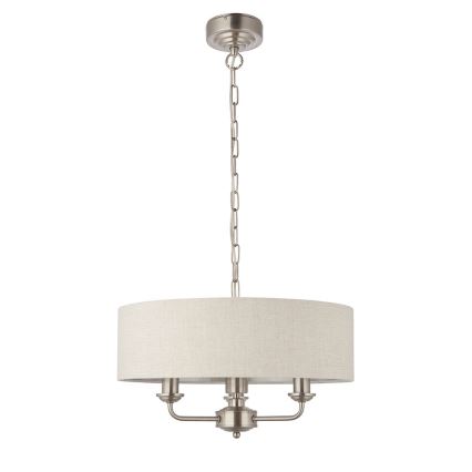 Endon 94361 - Lühter HIGHCLERE 3xE14/40W/230V beež/matt kroom