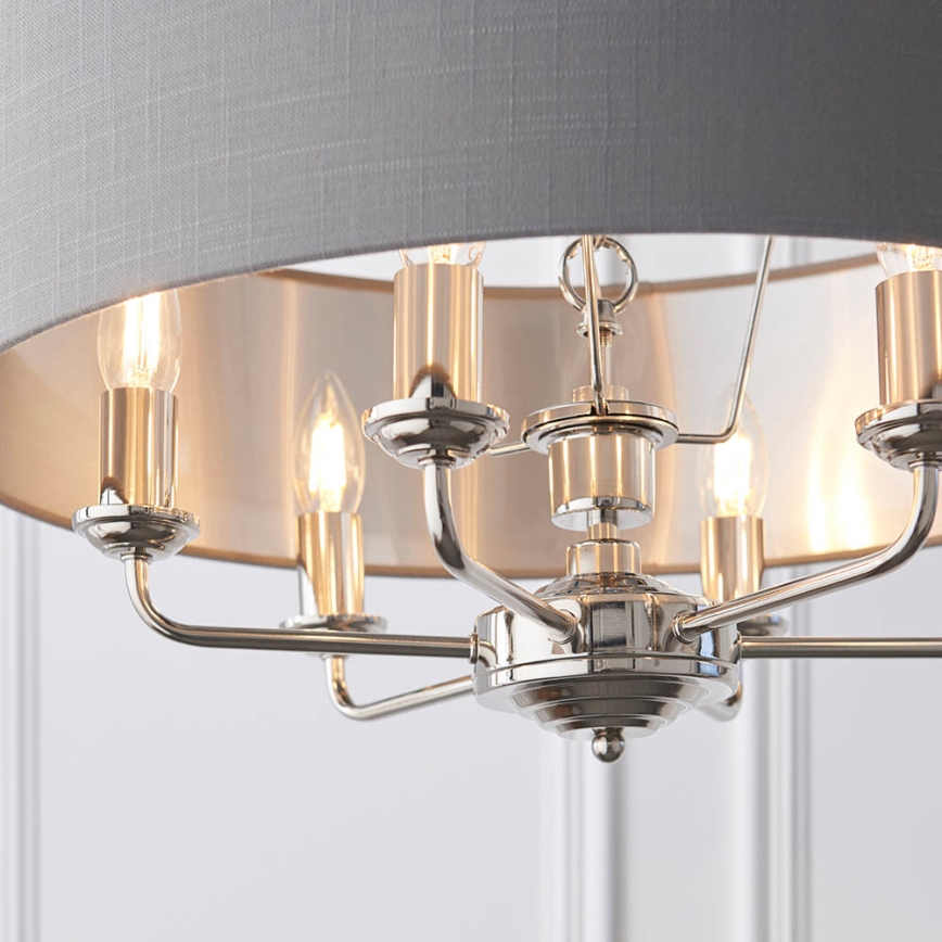 Endon 94373 - Lühter HIGHCLERE 6xE14/40W/230V hall/läikiv kroom